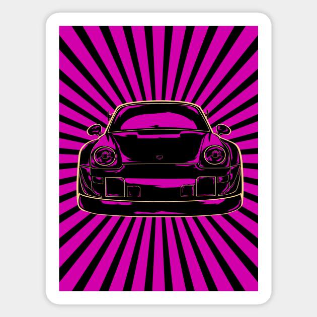 RWB Porsche 964 - PINK Sticker by Automotion Design